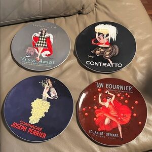 Pottery Barn Bubbly Collection Appetizer/Salad Plate 4pc Set